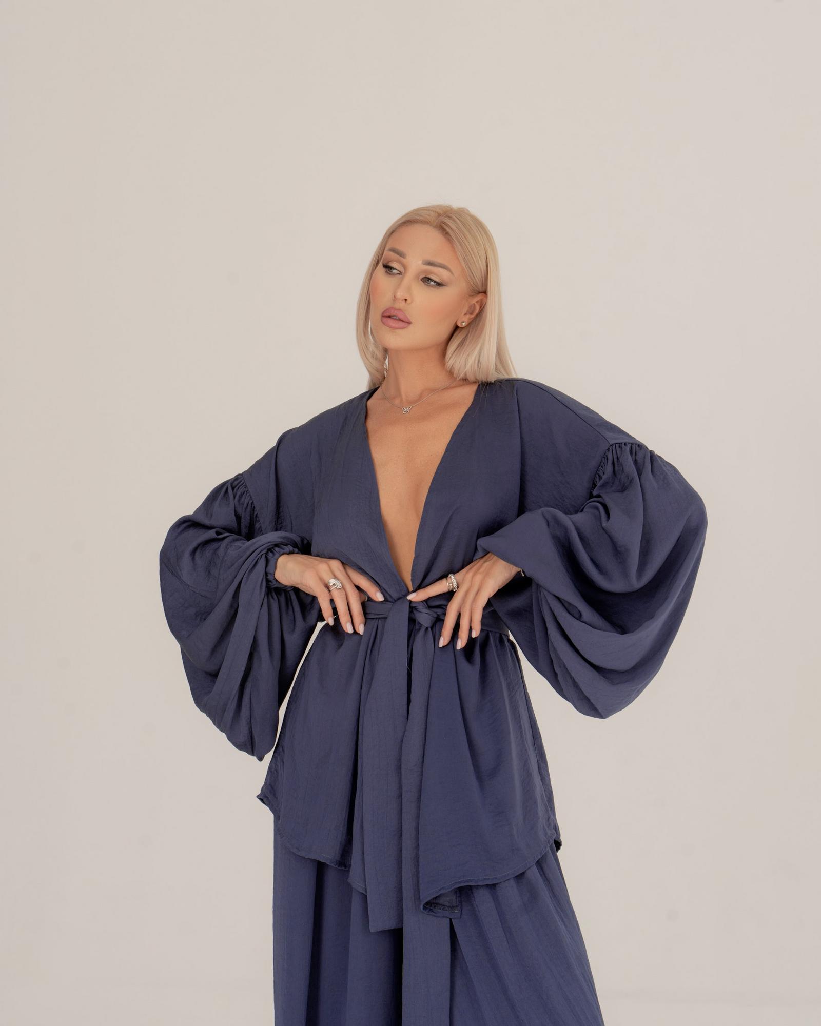 Верх кимоно mini S24 Синий графит