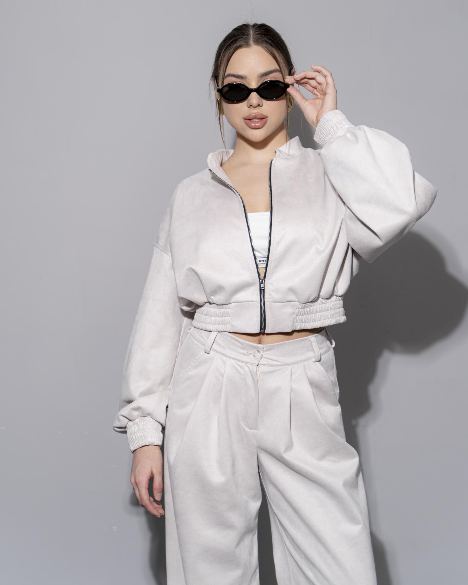 Бомбер замша pearl