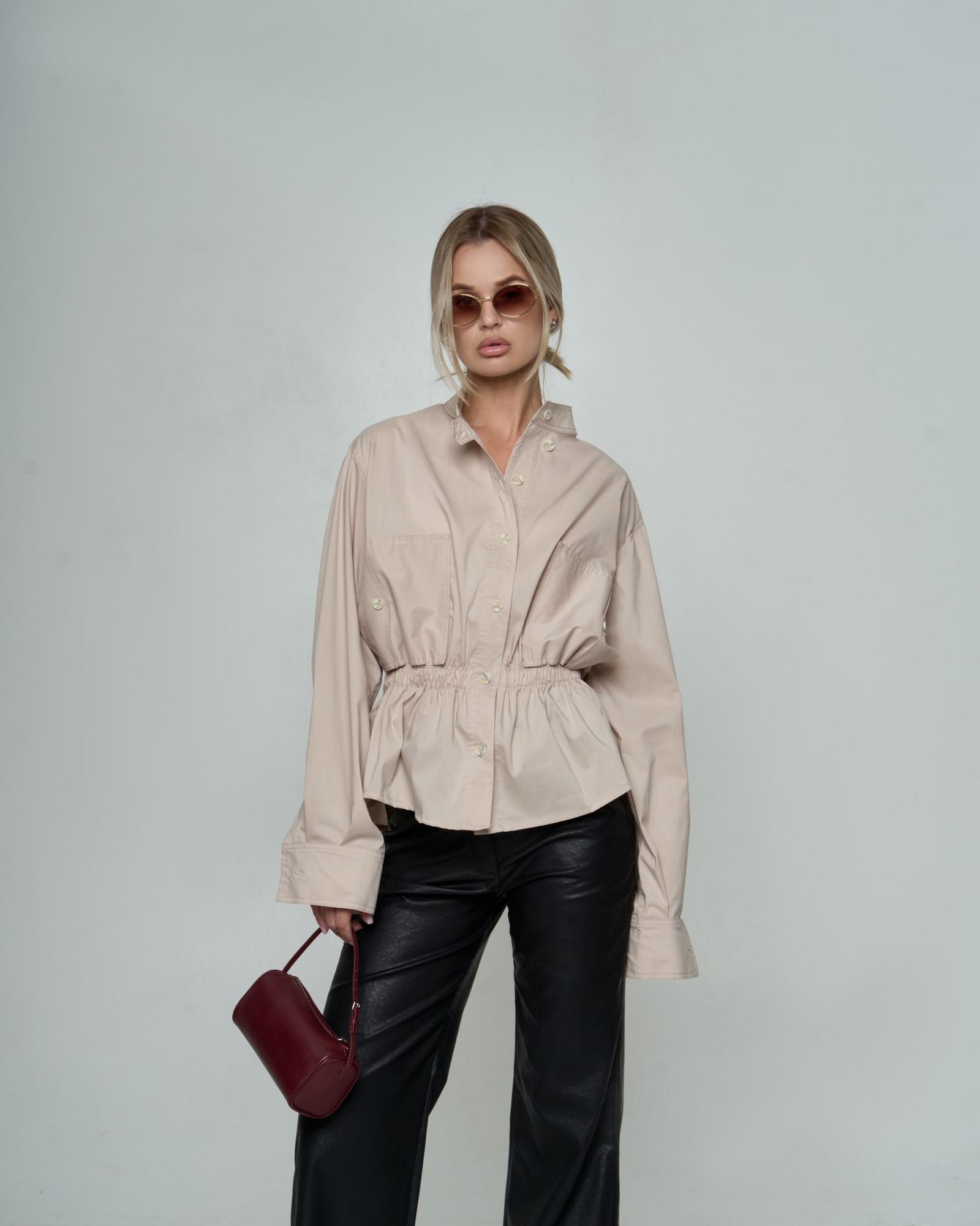Рубашка с баской Beige