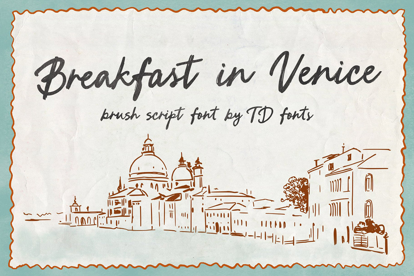 Breakfast in Venice handwritten script font bold Calligraphy brush typeface