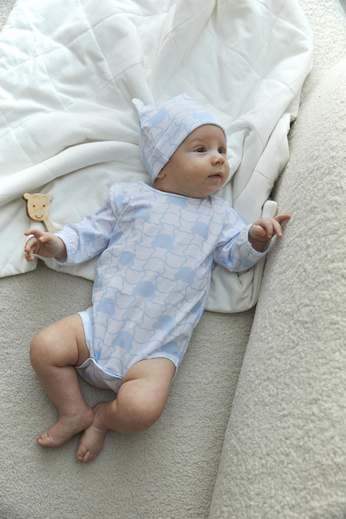 Боди-лонгслив «Тедди», голубой