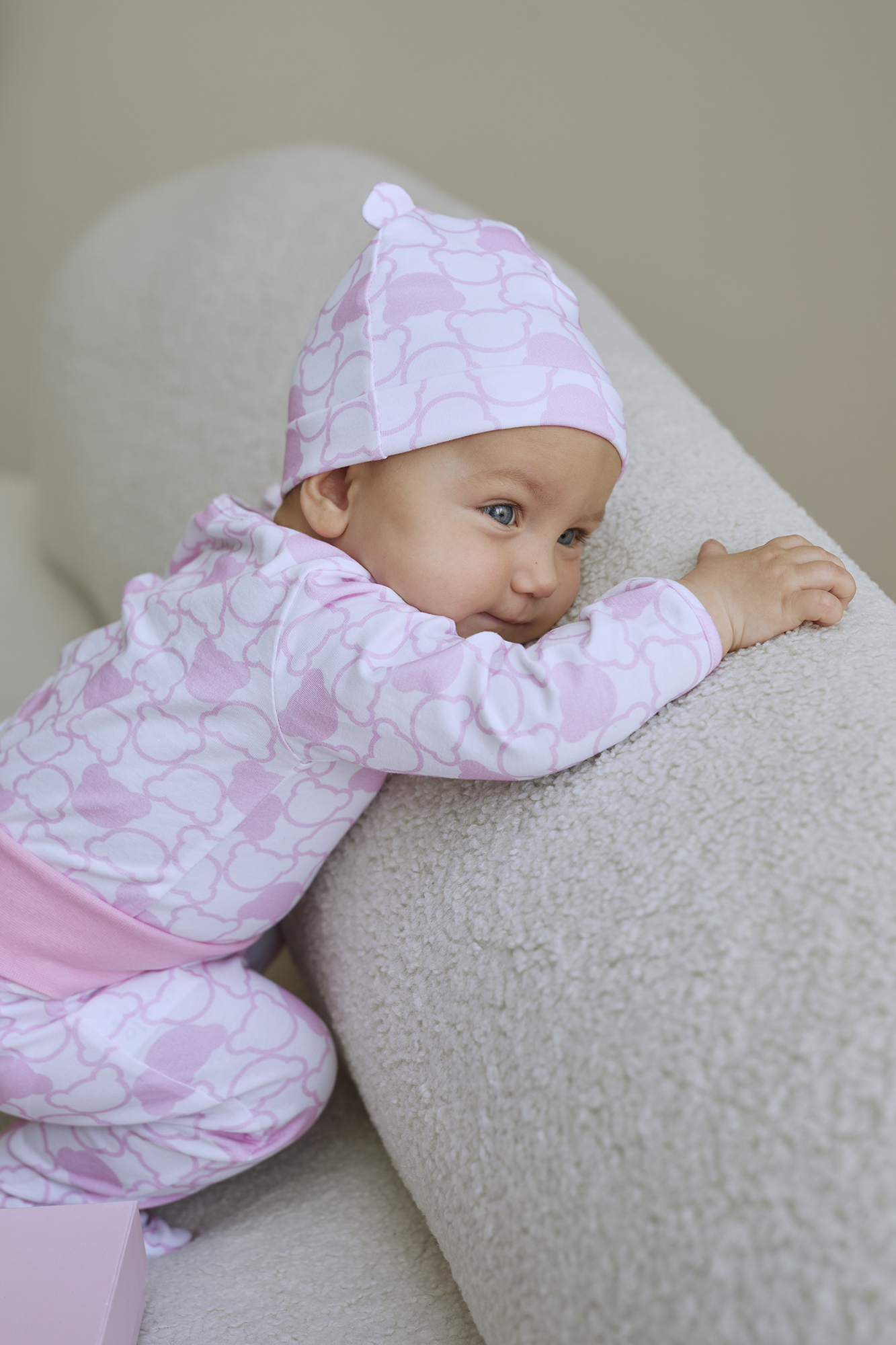 Боди-лонгслив «Тедди», розовый