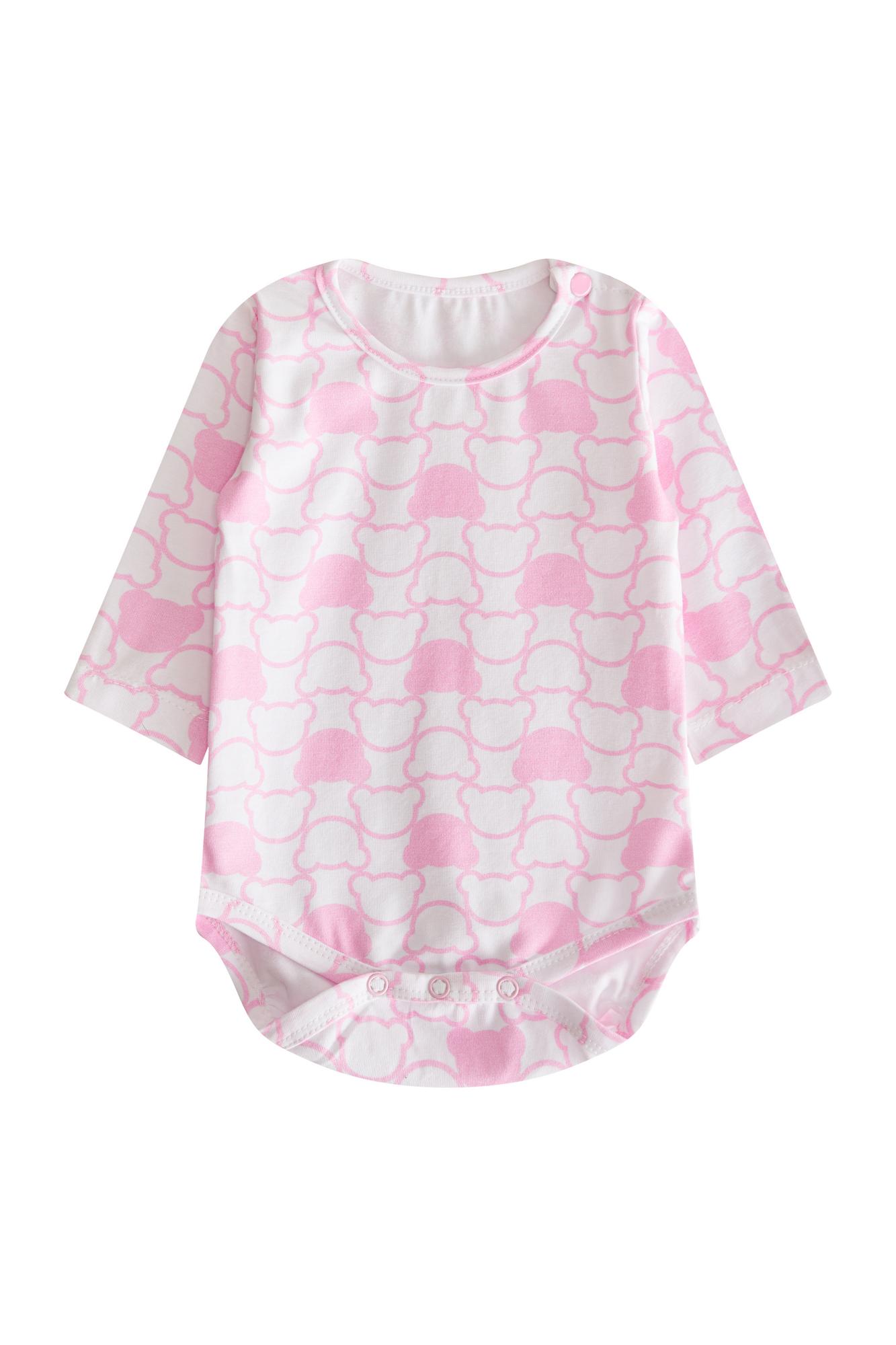 Боди-лонгслив «Тедди», розовый