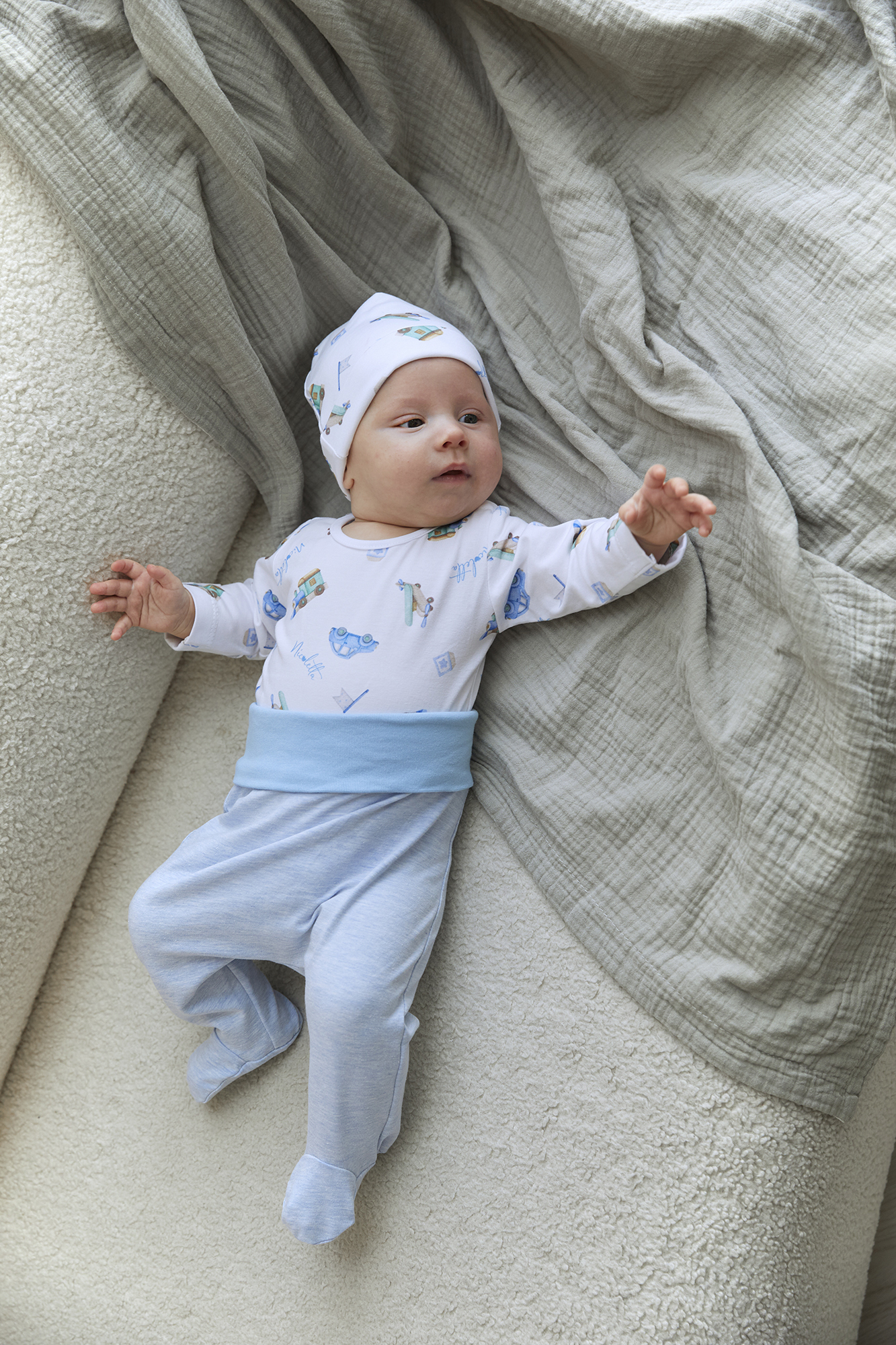 Боди-лонгслив «Машинки»