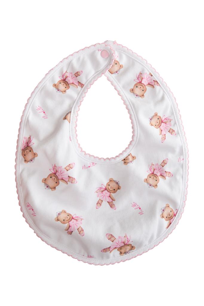 Нагрудник с опиковкой «Мишка Балерина»