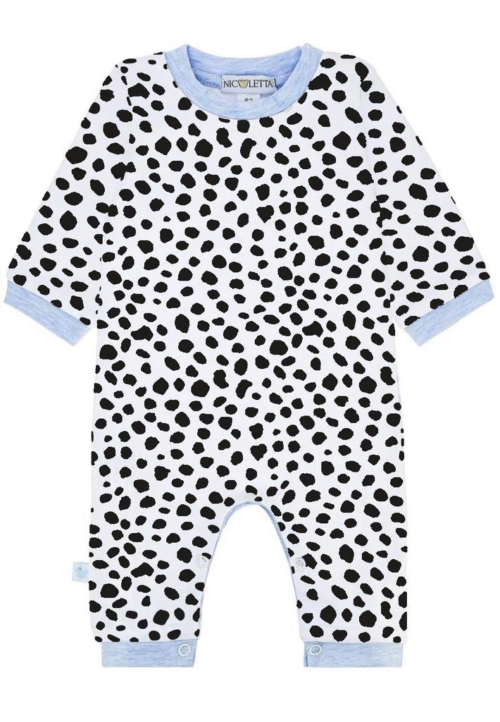 Слип без ножек «Черные камушки», с голубым кантом