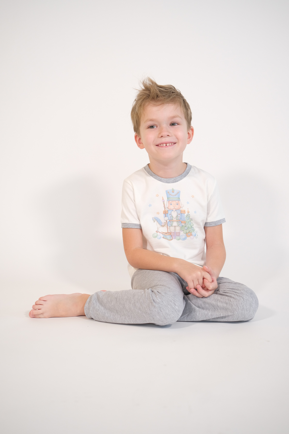 Пижама «Щелкунчик/Серый меланж» (футболка и штаны)