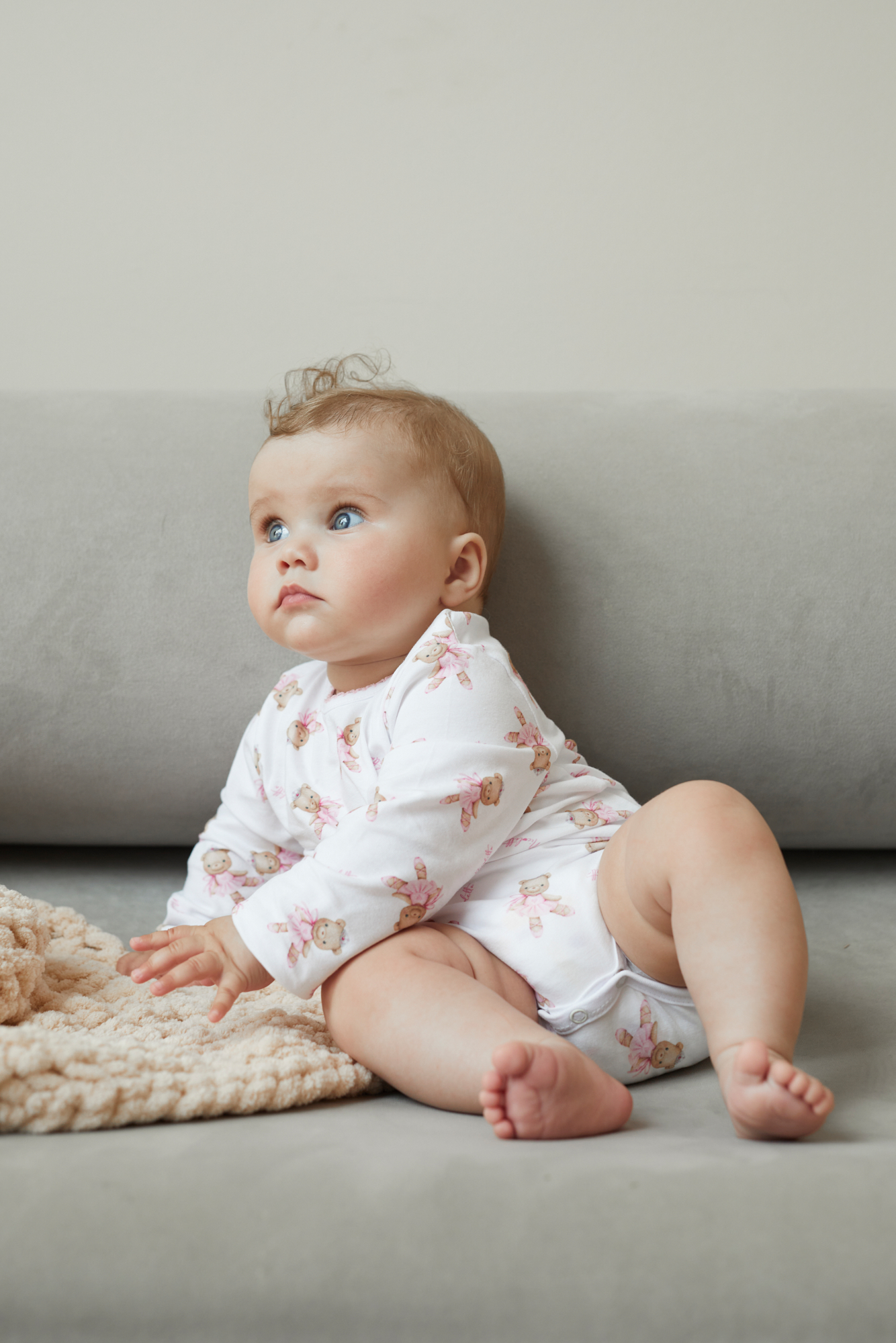 Боди-лонгслив принт «Мишка Балерина»