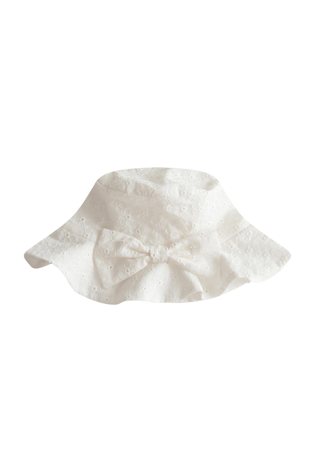 Панама с бантом, белая