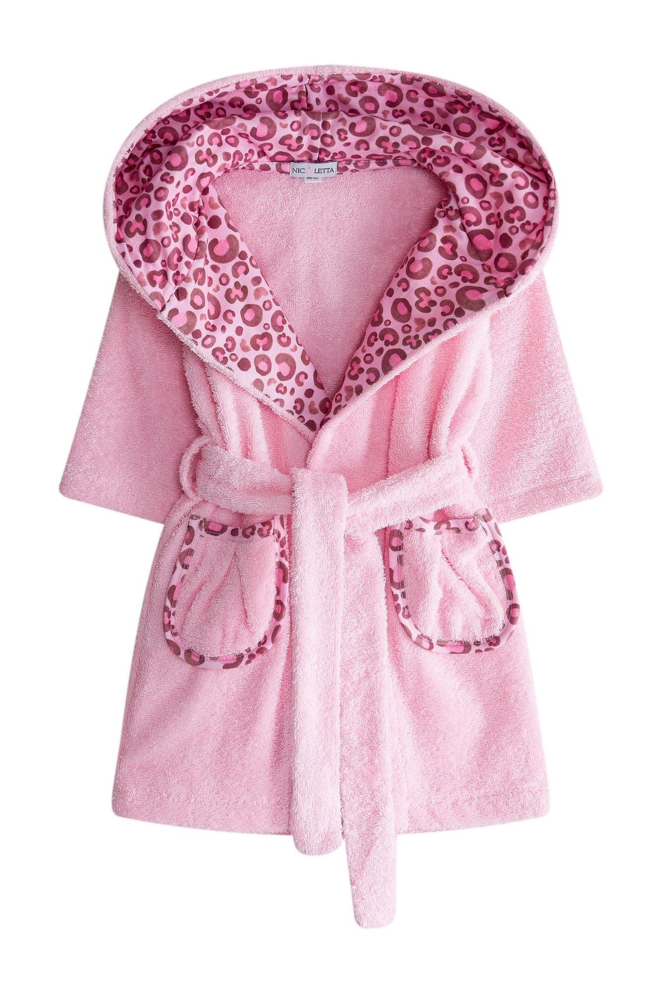 Халат для девочки «Розовый леопард», розовый