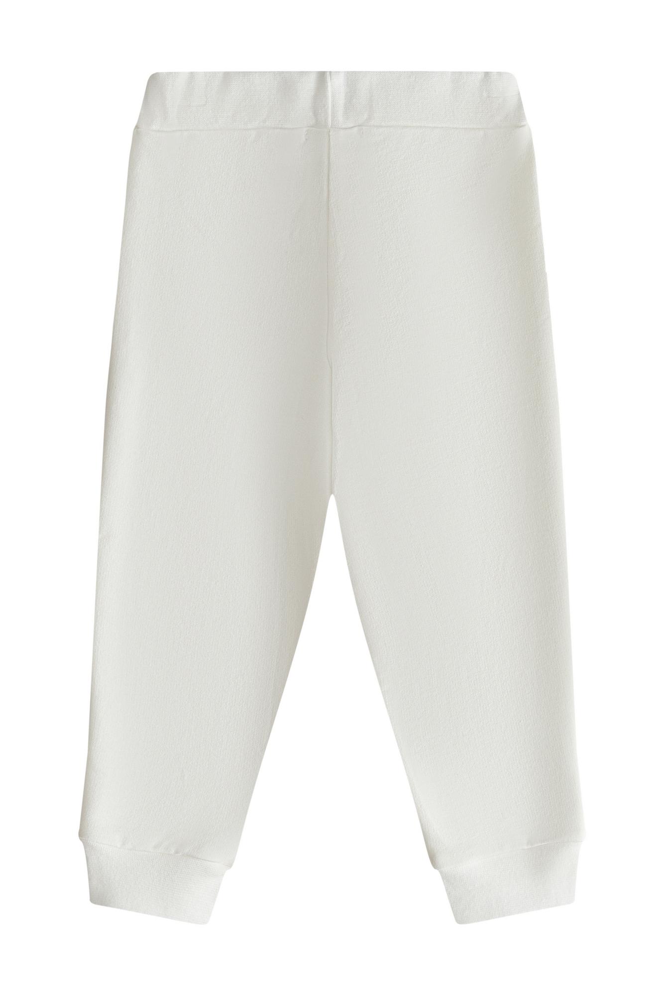 Джоггеры с декоративными карманами, белые