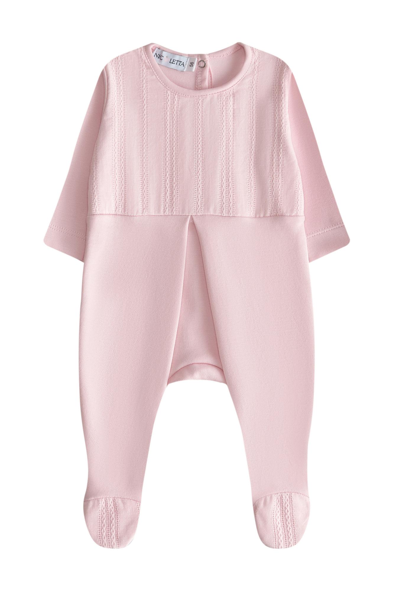 Комплект из трех предметов с ажурным хлопком, розовый