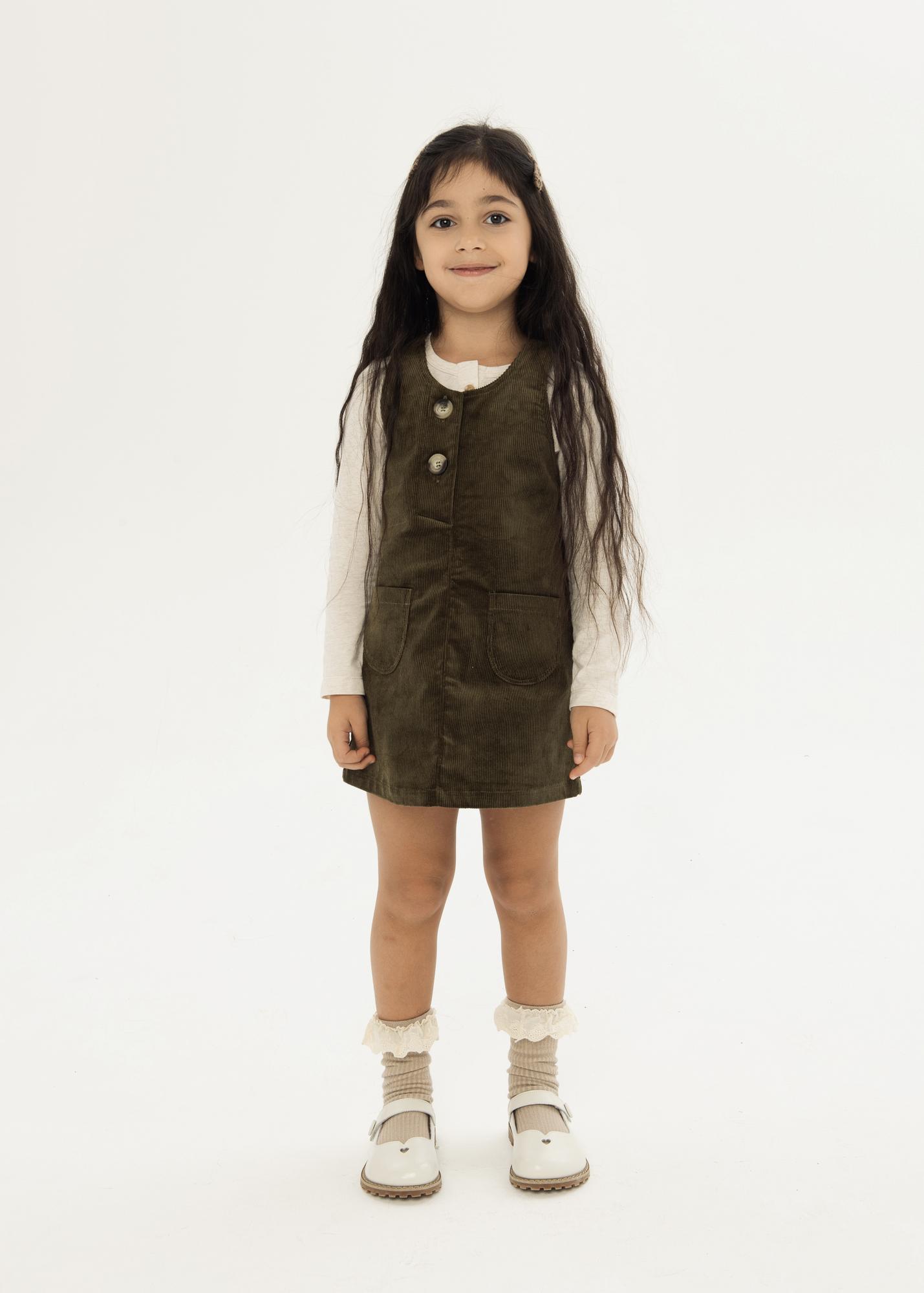 Сарафан вельветовый, хаки