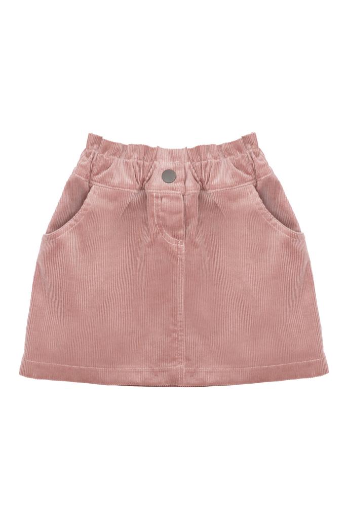 Юбка вельветовая, пыльная роза
