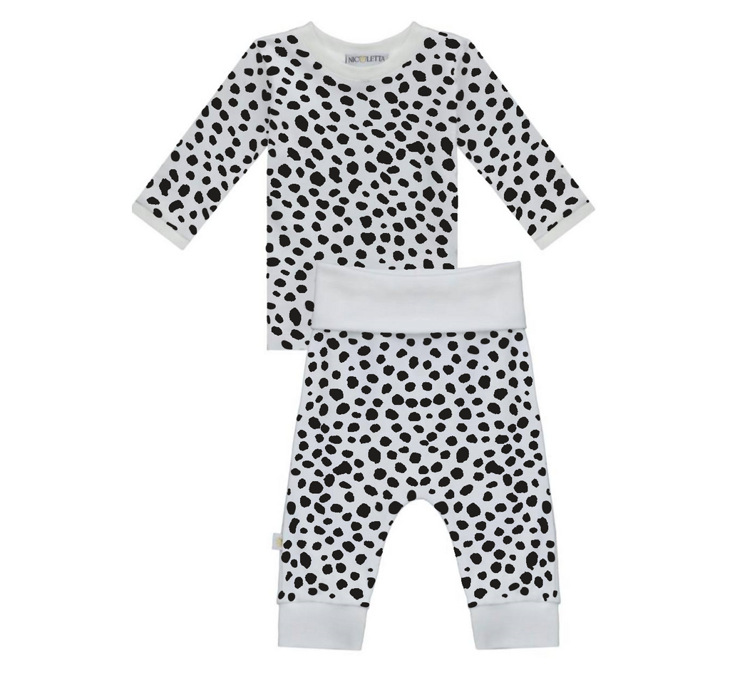 Комплект (лонгслив и джоггеры) «Черные камушки», с белым кантом