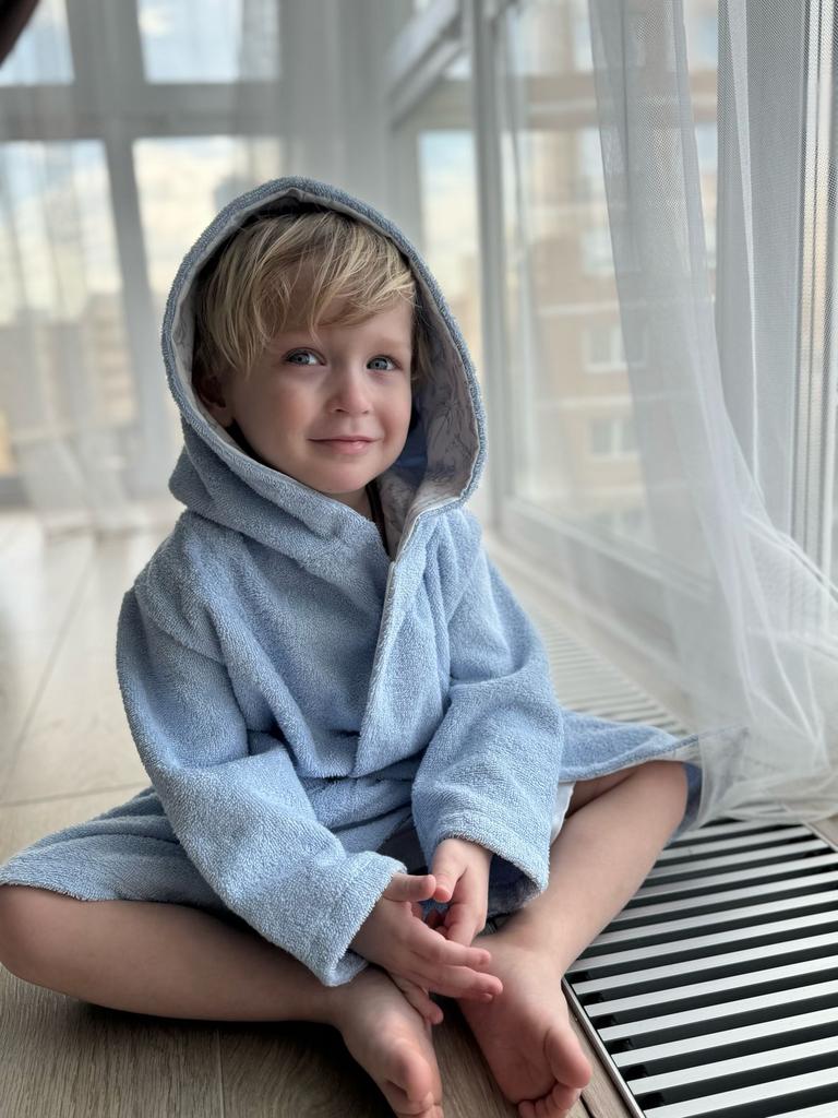 Халат для мальчика «Джунгли», голубой