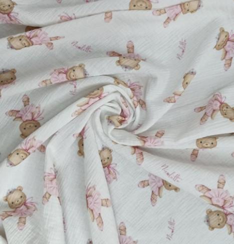 Муслиновая пеленка «Мишка балерина»