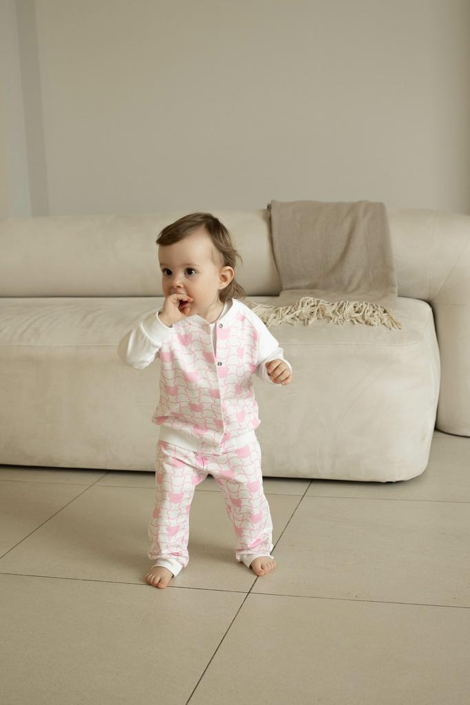 Костюм «Мишка Тедди» (бомбер и джоггеры), розовый