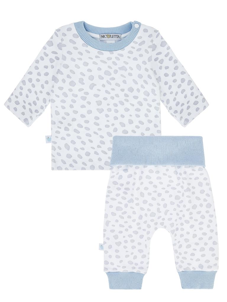 Лонгслив и джоггеры «Серые камушки», с голубым кантом