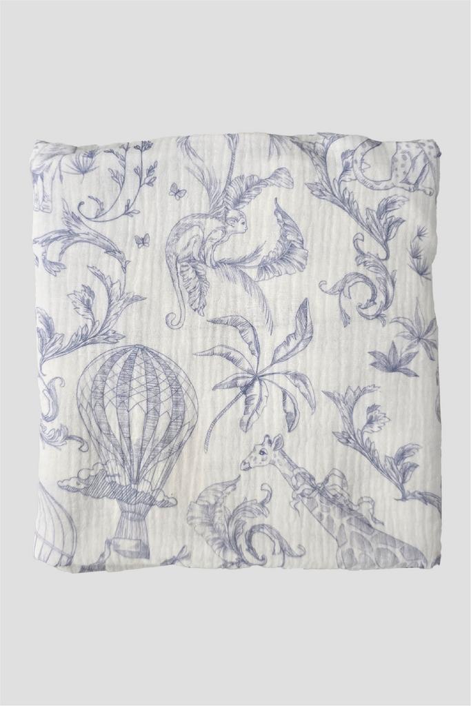 Муслиновая пеленка «Джунгли», белая