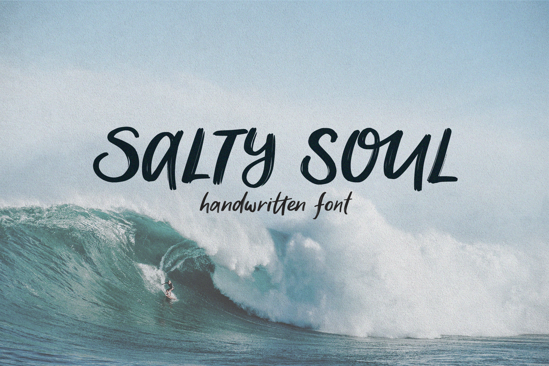 Salty Soul контрастный декоративный рукописный шрифт + морские иллюстрации