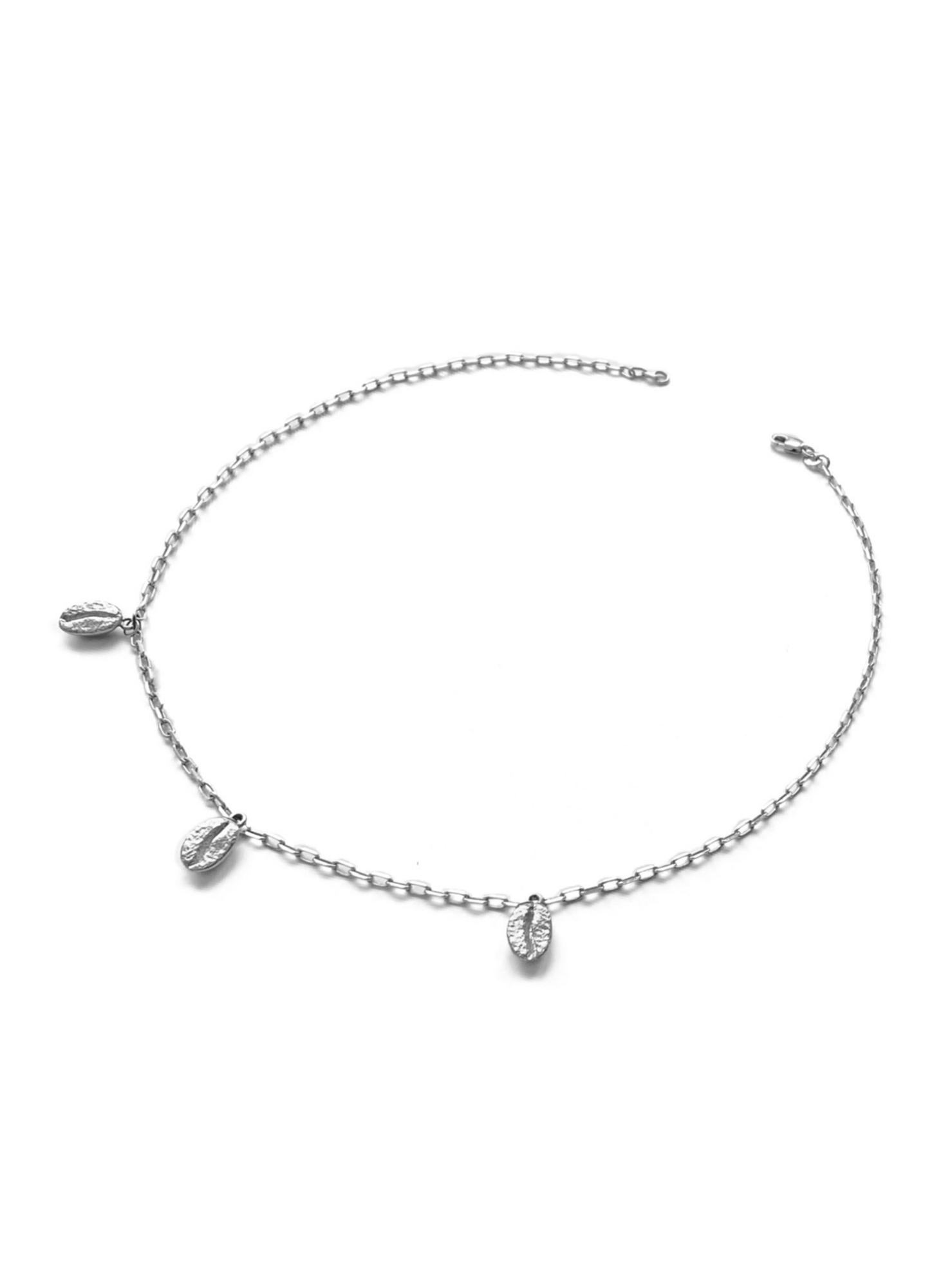 Серебряное колье-чокер "Кофейное зерно"