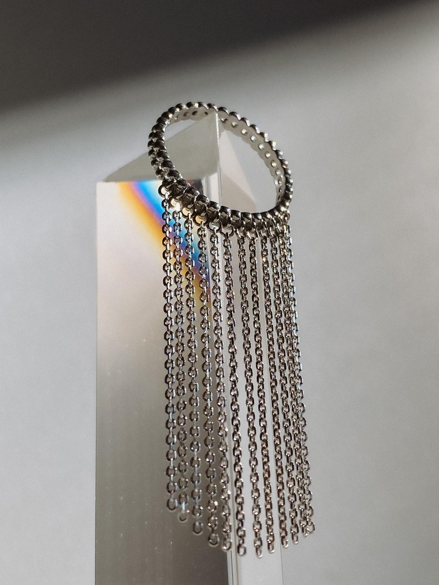 Серебряное кольцо "Rain"