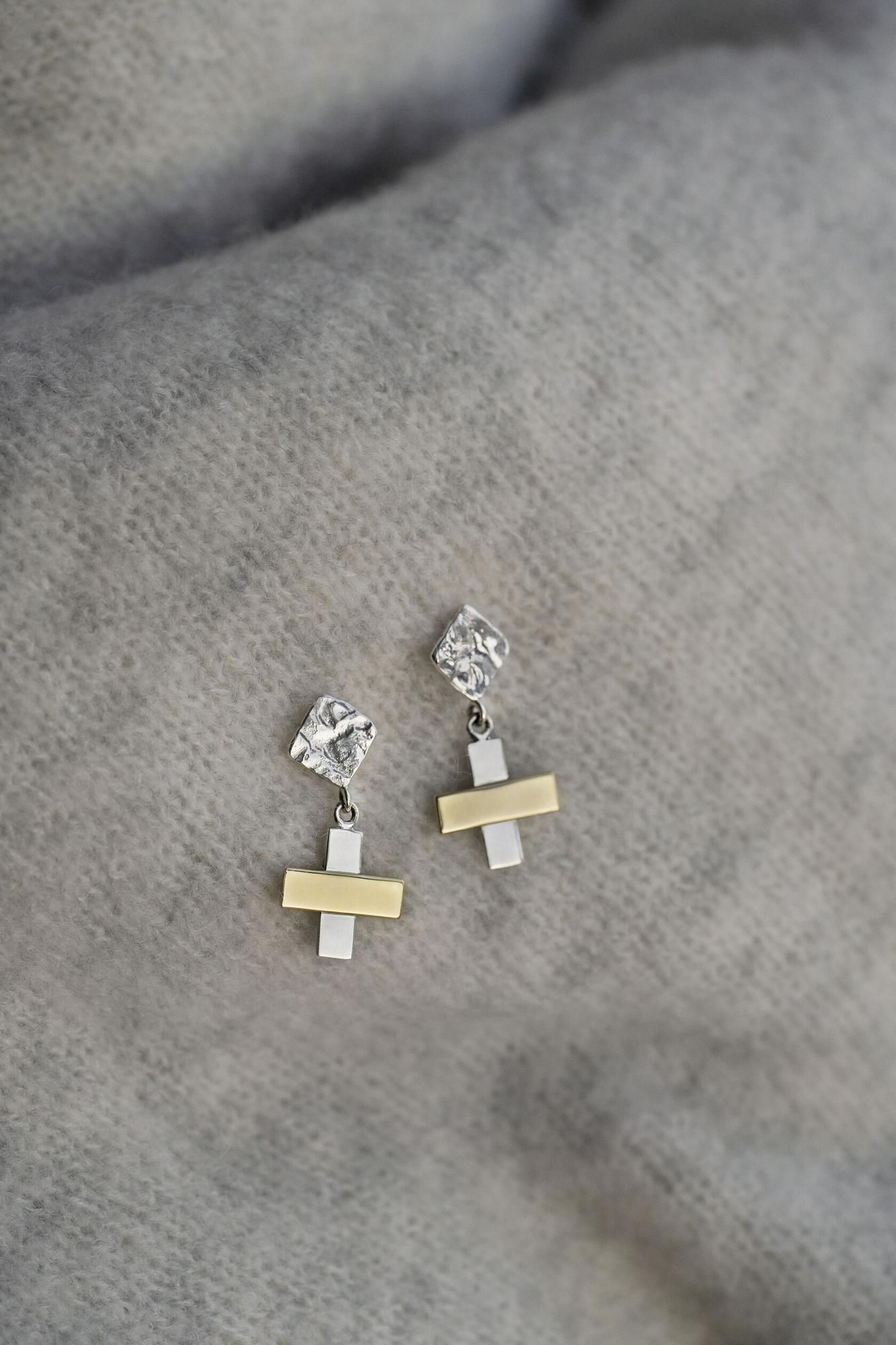 Серьги Мозаика кресты