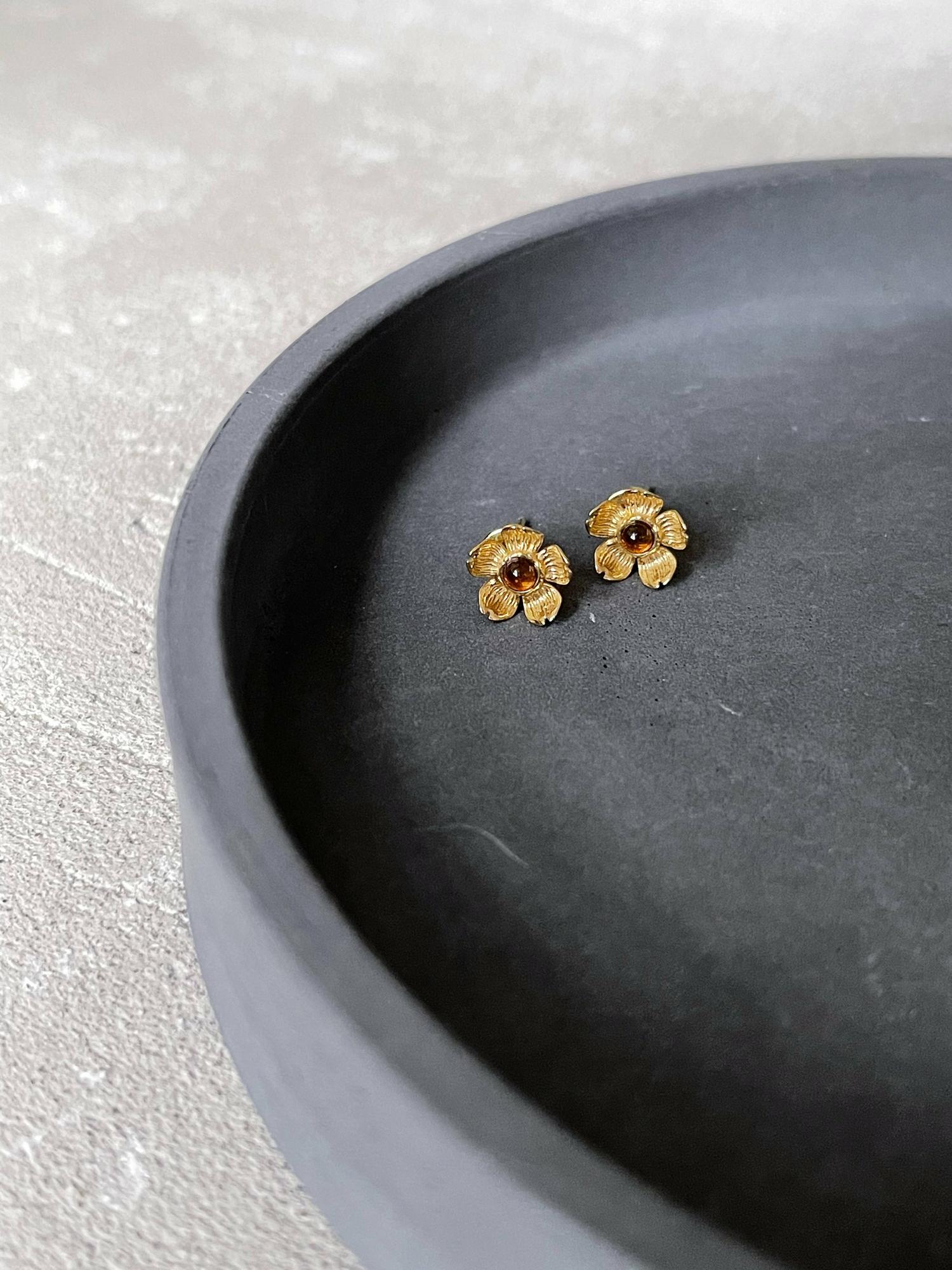 Серьги E20005ZK с натуральным янтарем