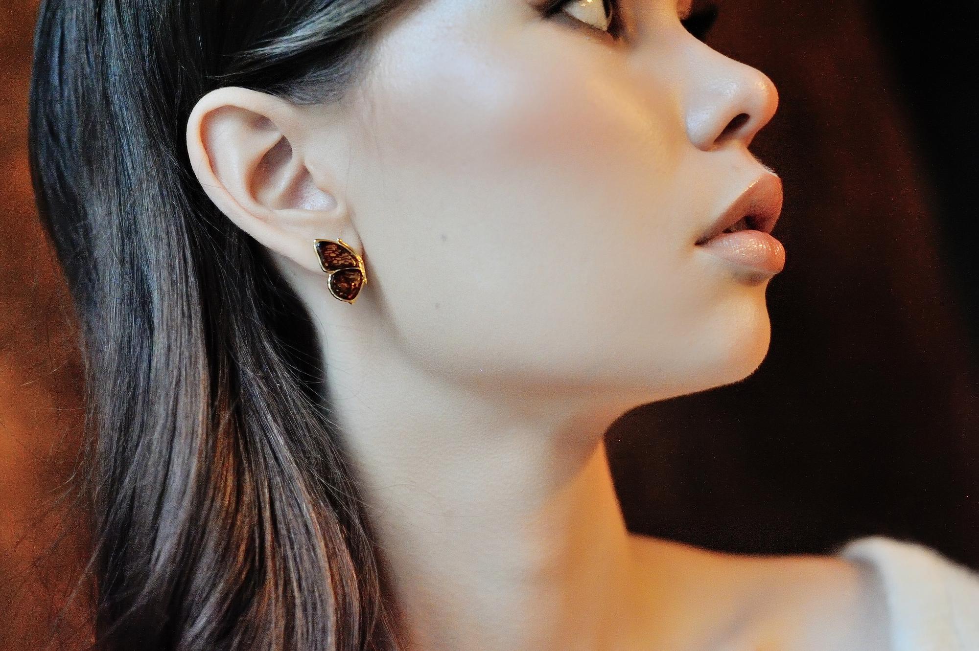 Серьги бабочки