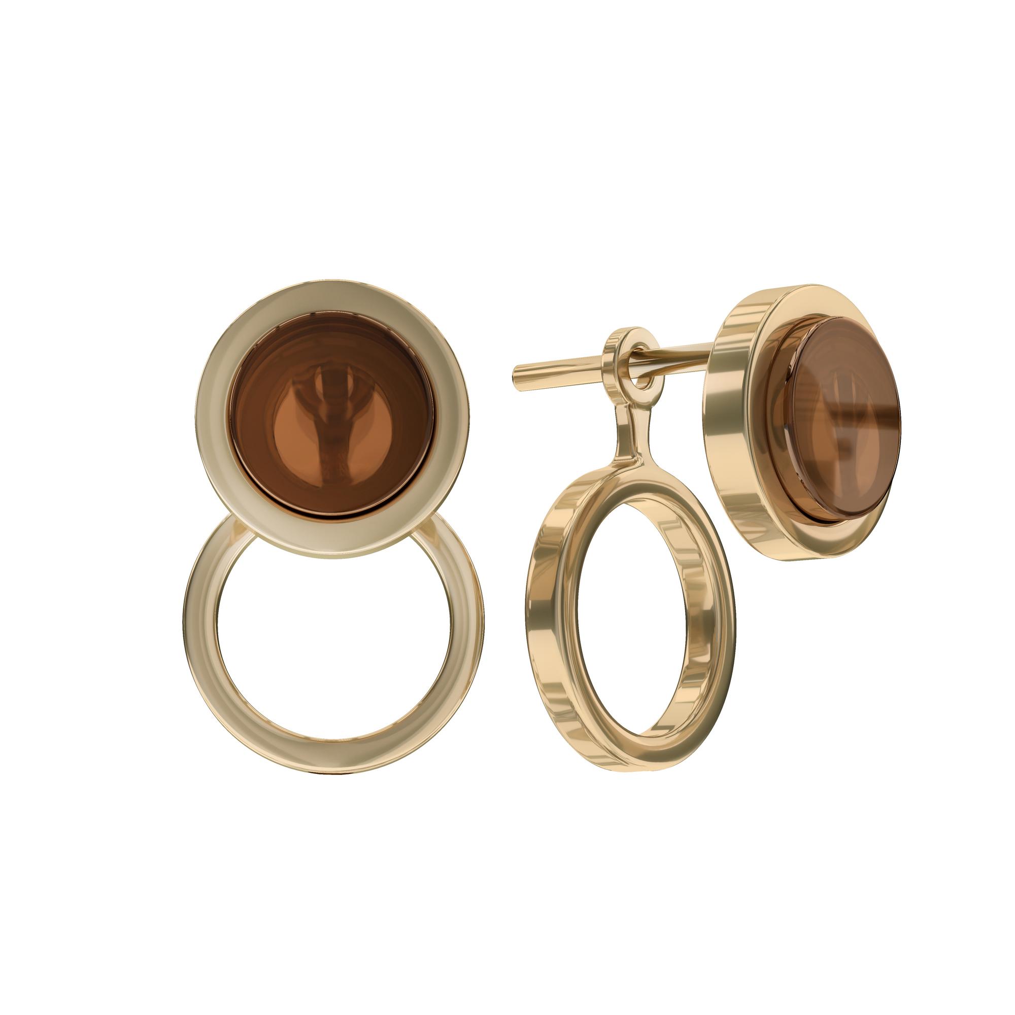 Серьги с натуральным янтарем