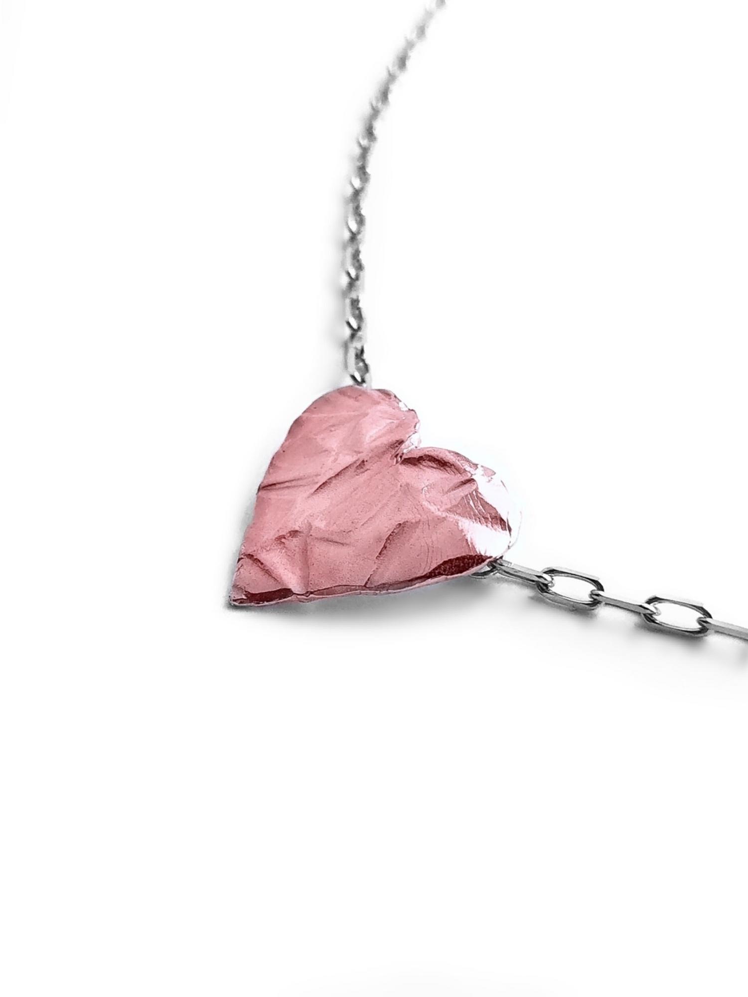 Колье сердце "Folio" pink