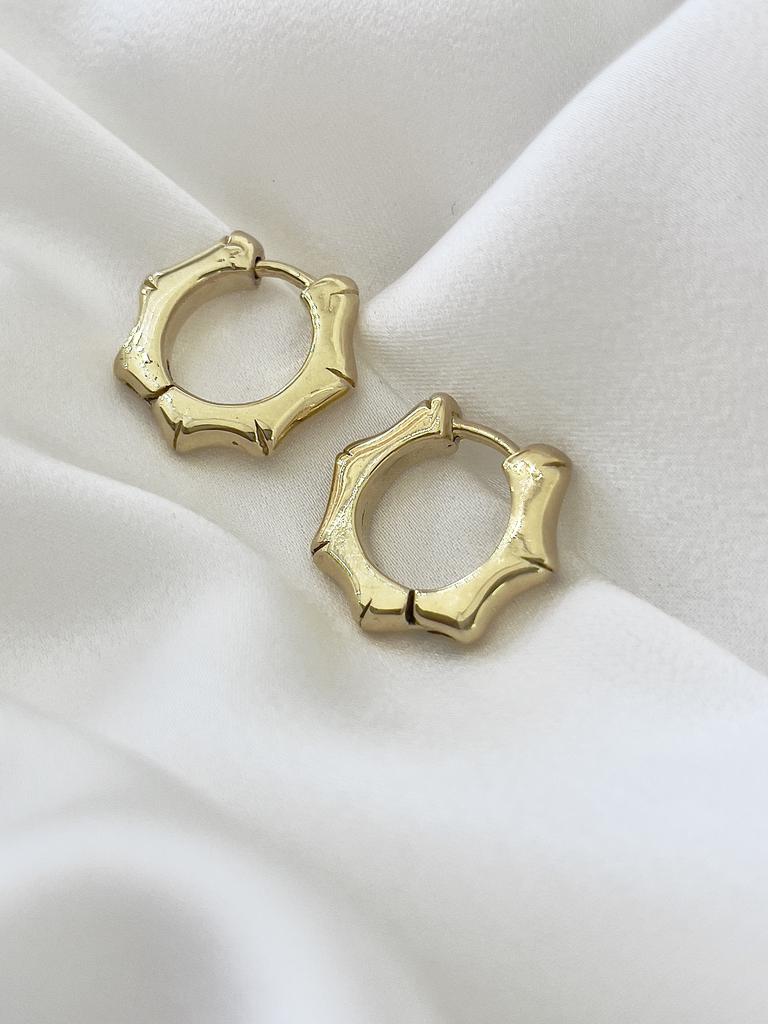 Earrings "Hoops bamboo"