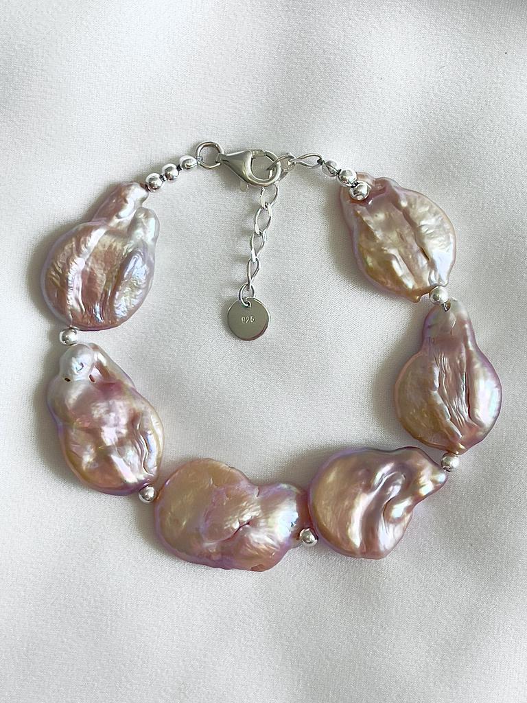 Bracelet "Wild Pink Pearls"