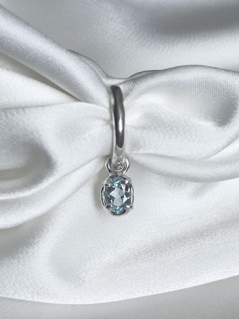 Pendant for earring "Sky blue topaz"