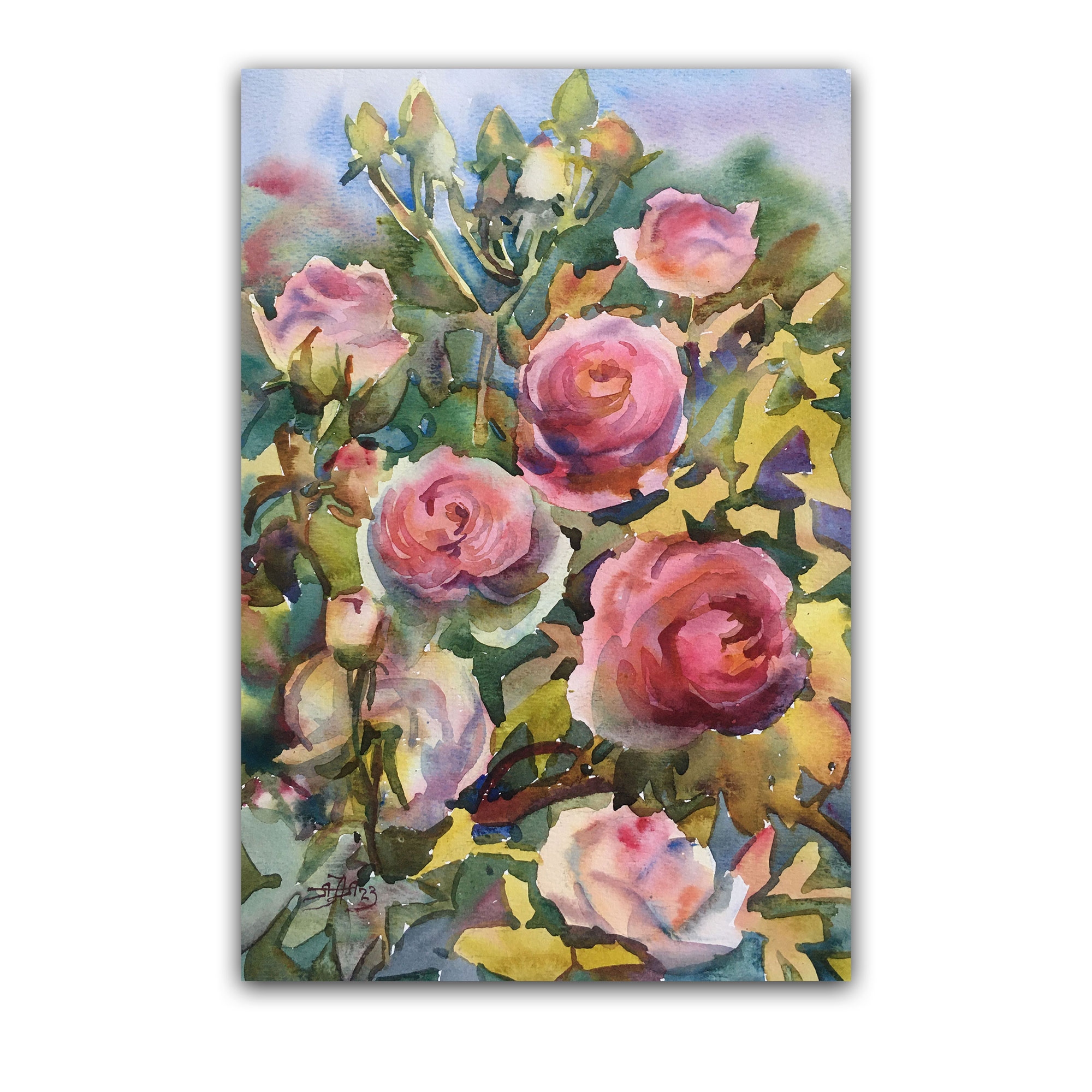 Картина "Роза Пьер в саду"