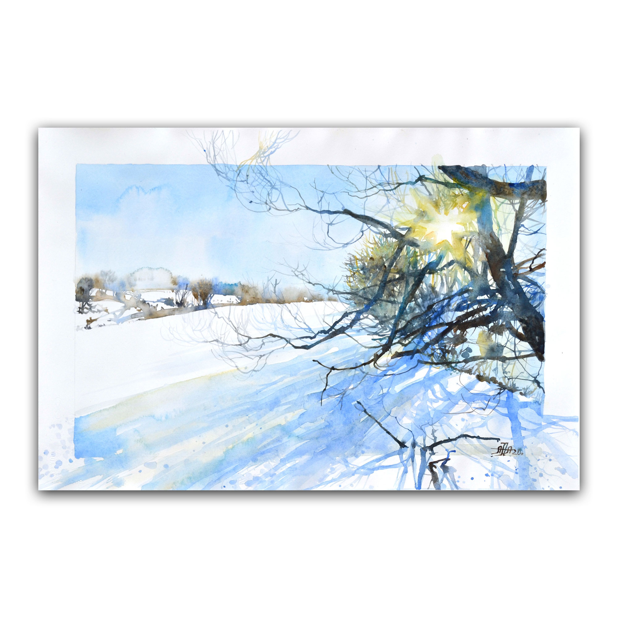 Картина "Дон зимой. Солнце"