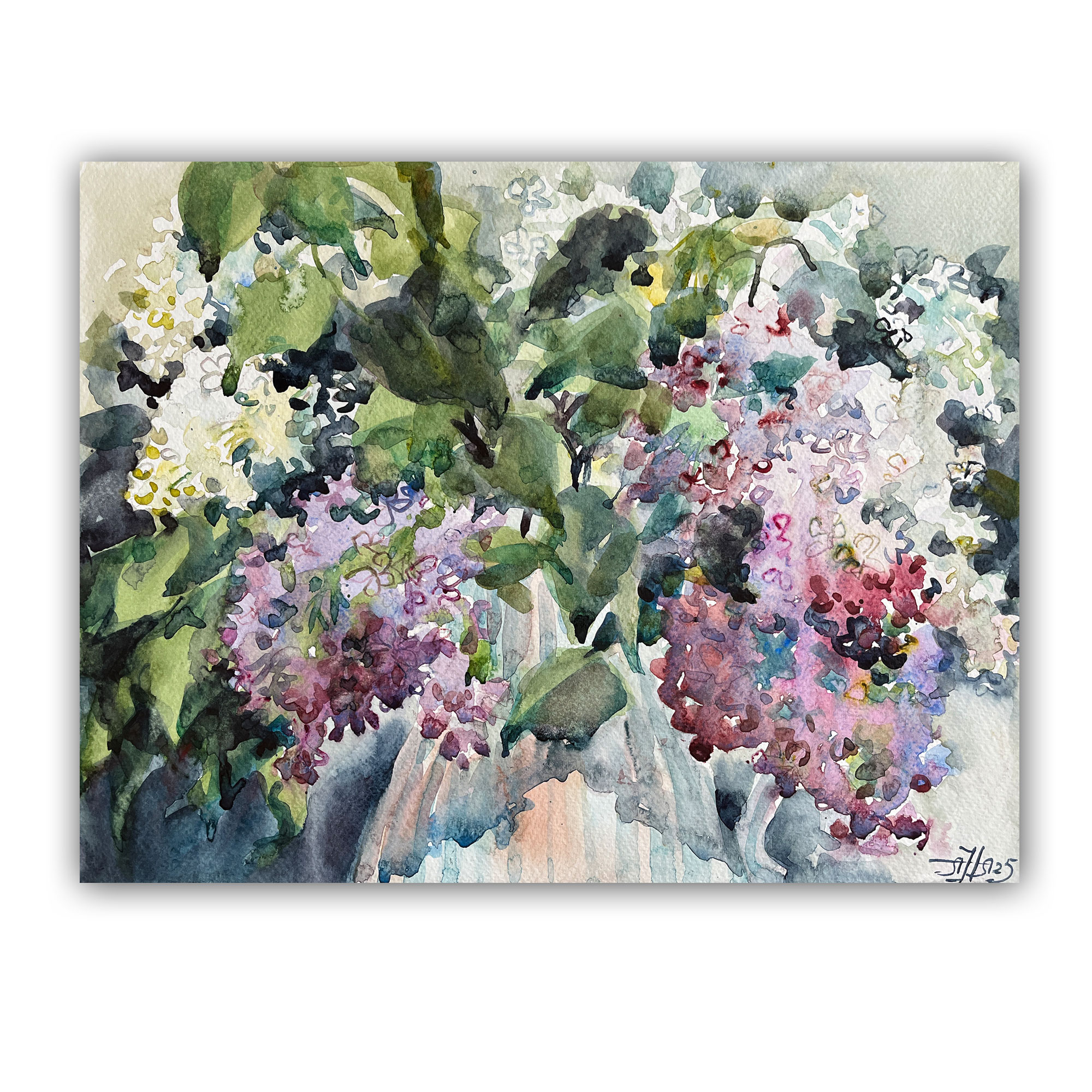 Картина "Сирень розовая"