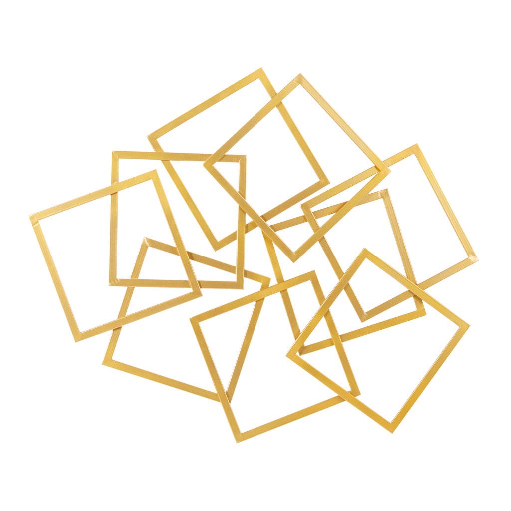 045775 / Арт-инсталляция на стену «Квадраты в золоте», 115х95см