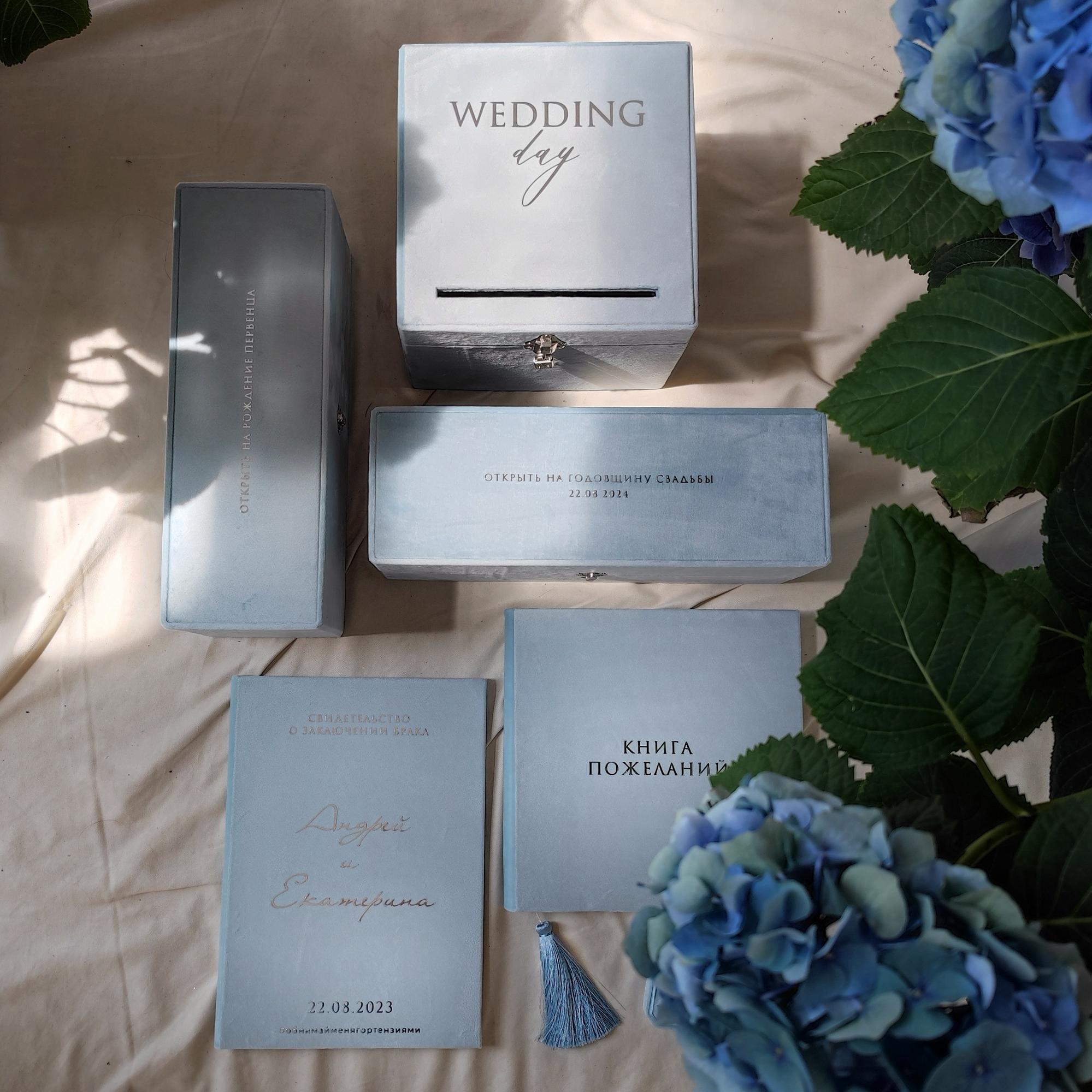 "НЕБЕСНАЯ ЛАЗУРЬ" #2 КОМПЛЕКТ СВАДЕБНЫХ АКСЕССУАРОВ
