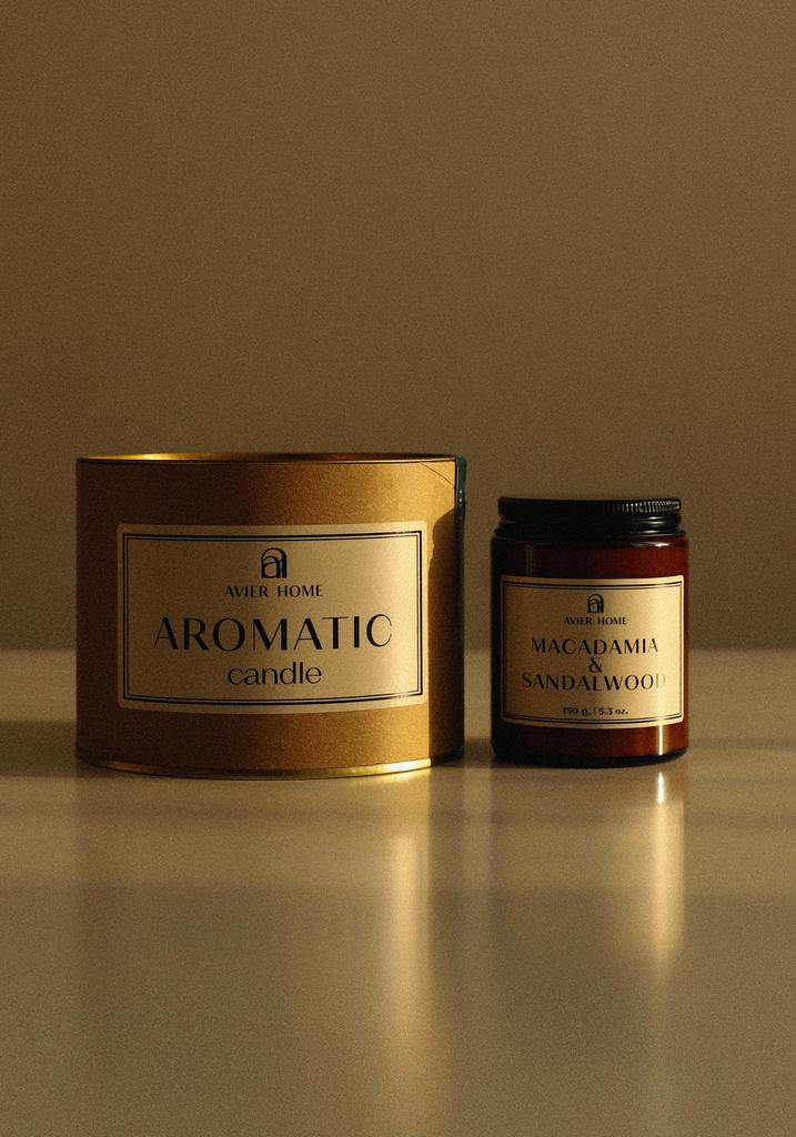 Свеча ароматическая | MACADAMIA & SANDALWOOD | 150 гр.