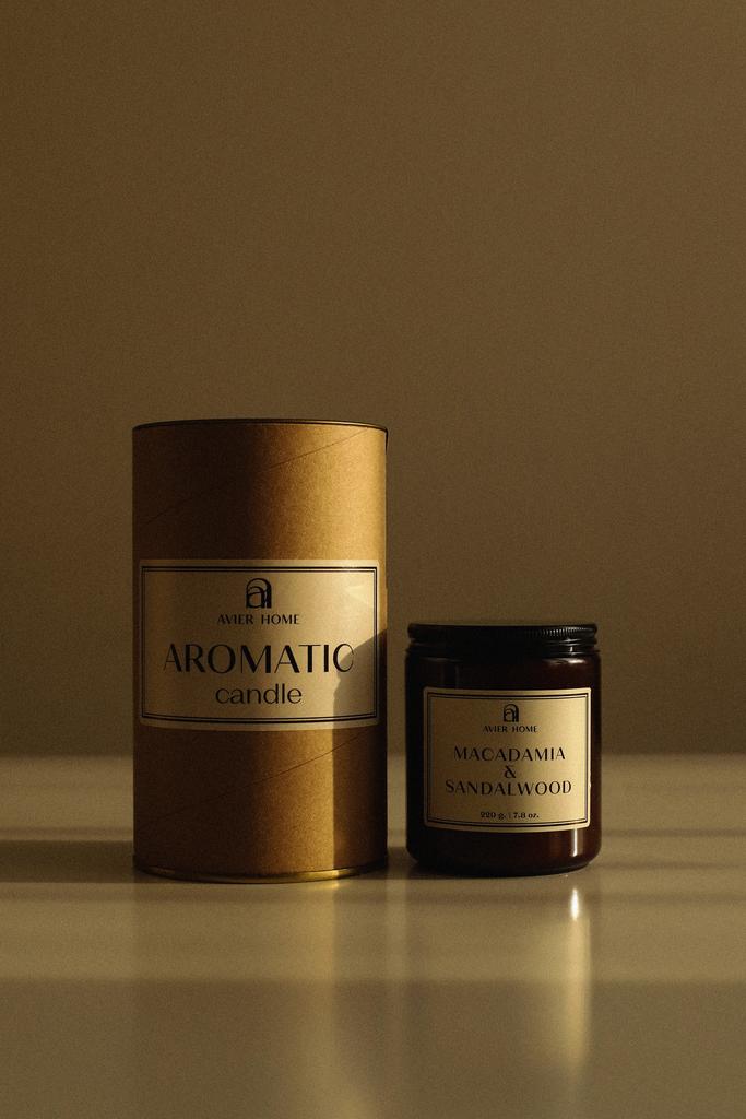 Свеча ароматическая | MACADAMIA & SANDALWOOD | 220 гр.