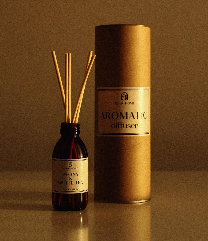 Диффузор ароматический | PEONY & WHITE TEA | 85 мл.