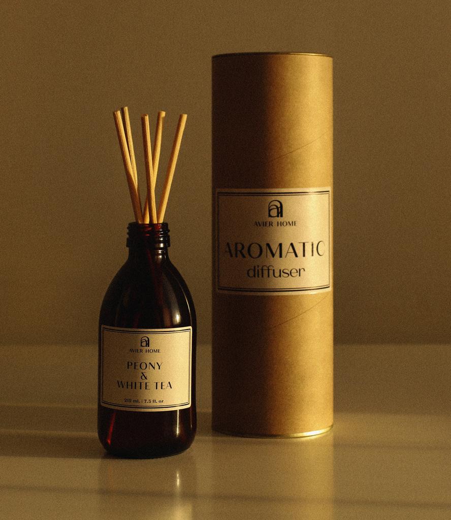 Диффузор ароматический | PEONY & WHITE TEA | 212 мл.