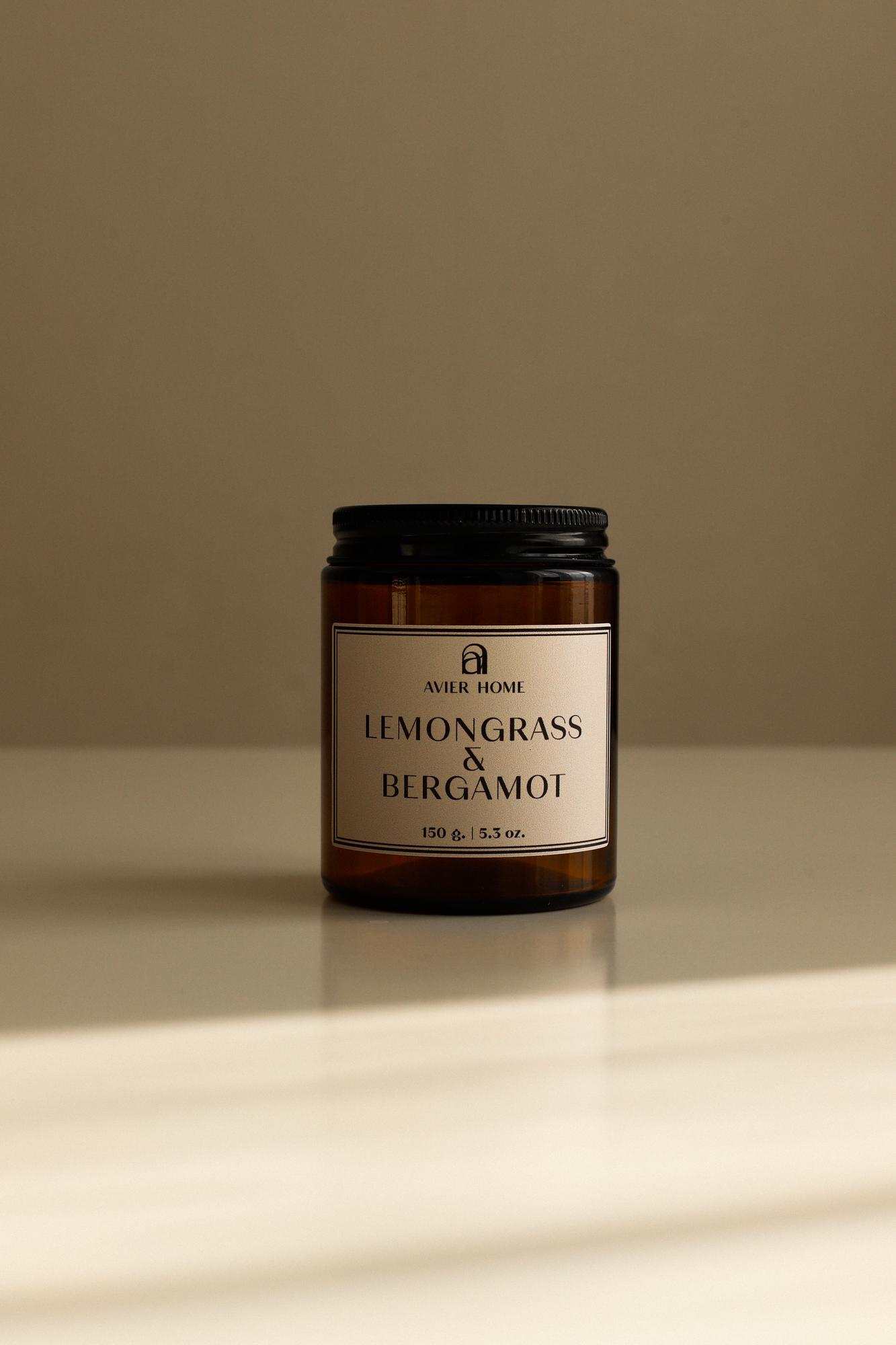 Свеча ароматическая | LEMONGRASS & BERGAMOTH| 150 гр.