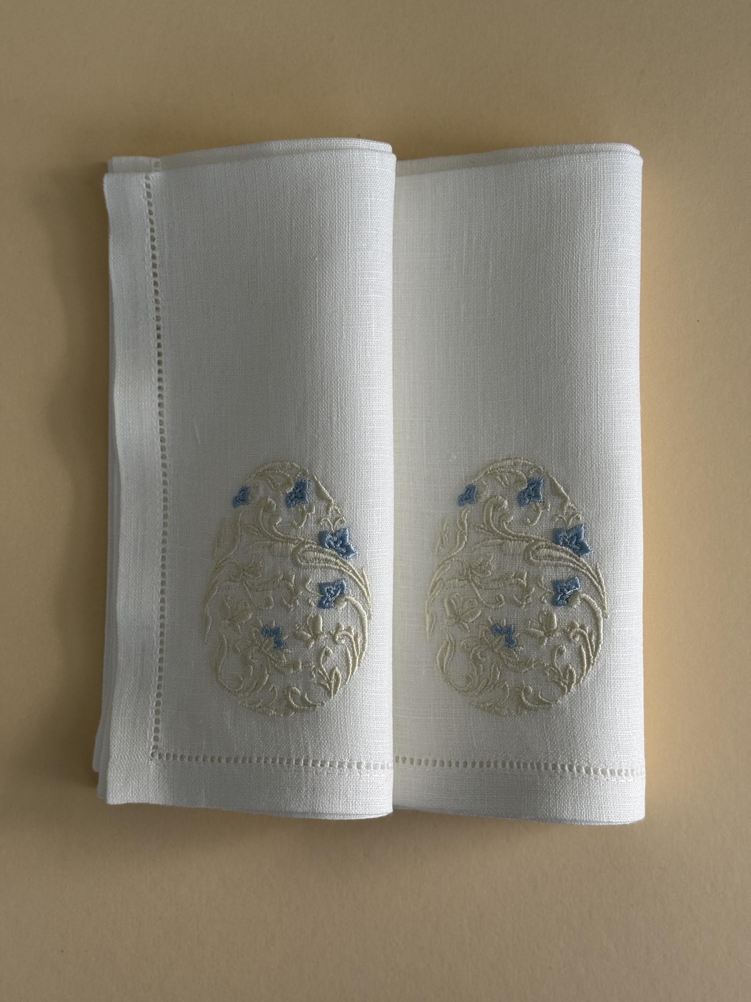 Салфетки столовые с пасхальным яйцом, голубое