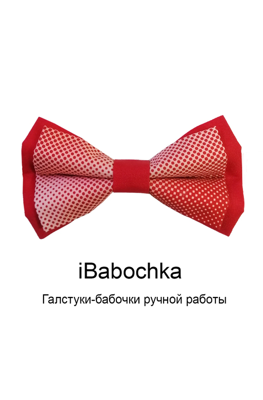 Красный галстук-бабочка в крапинку iRedSpeck