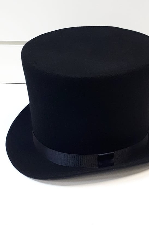 Мужской цилиндр высокий. 17 см. Цвет черный