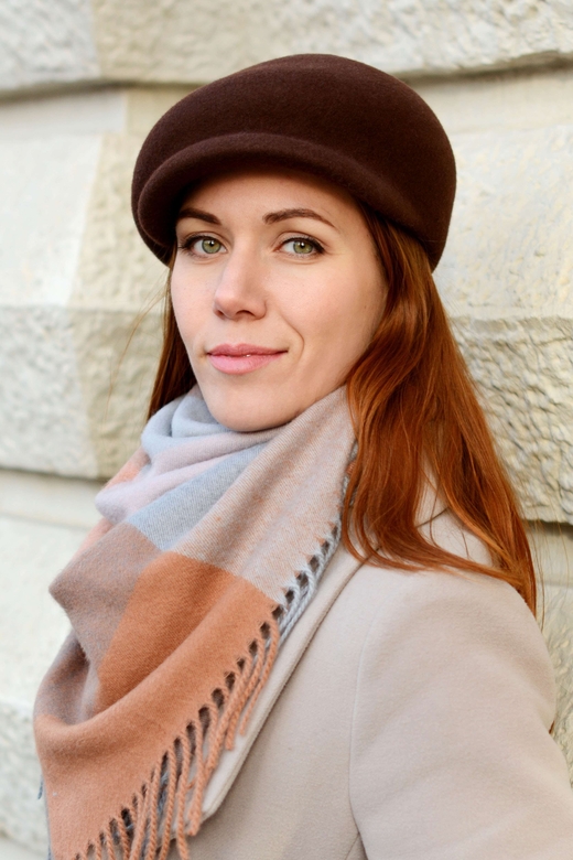 Кепка-хулиганка. Цвет молочный шоколад