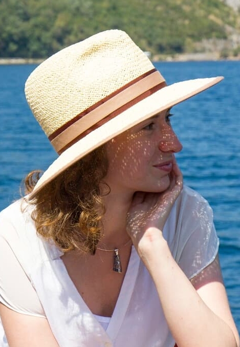 Соломенная шляпа "Летняя" с пуговками